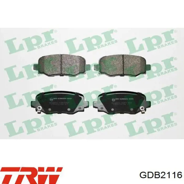 Купить GDB2116 TRW Колодки тормозные задние, дисковые