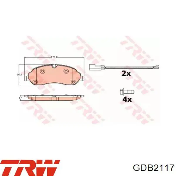 BRF1896 Ford Колодки передние