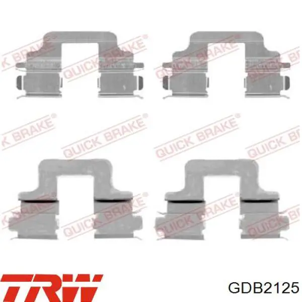 Задние тормозные колодки GDB2125 TRW