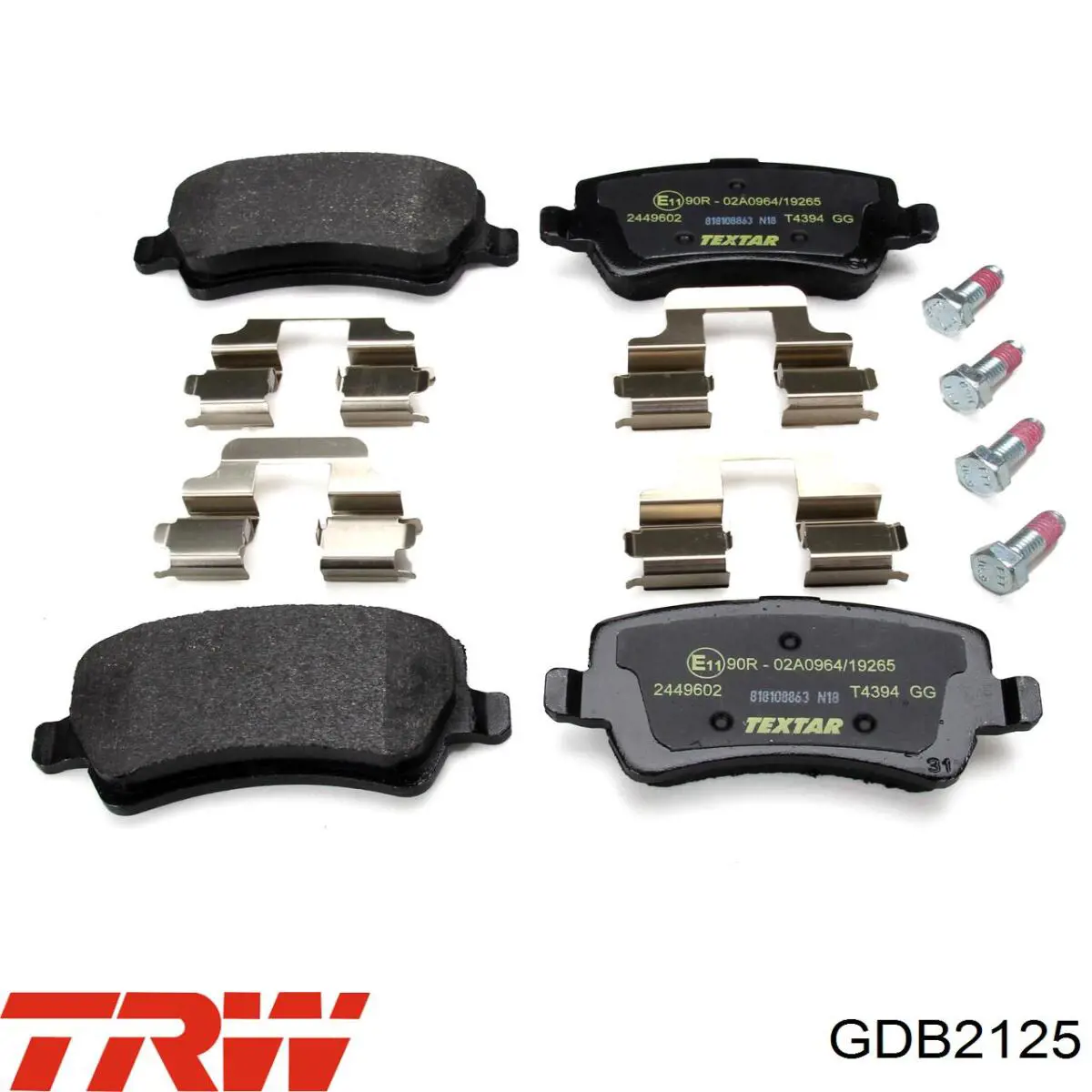 Купить GDB2125 TRW Колодки тормозные задние, дисковые