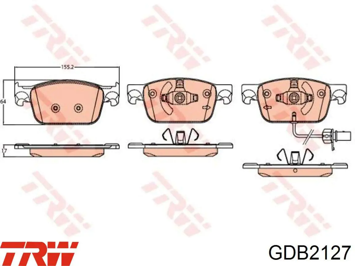 Колодки TRW GDB2127 цена, от 58.09 USD