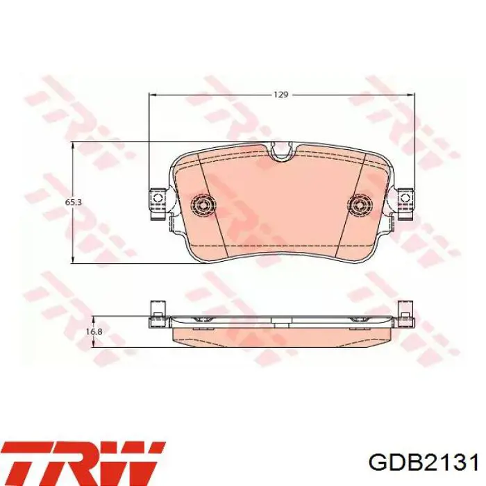 Задние тормозные колодки GDB2131 TRW