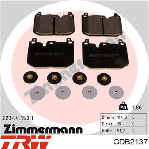 Передние тормозные колодки 573854J Jurid/Bendix