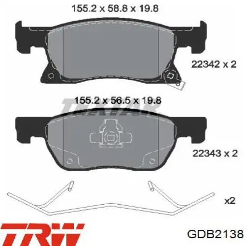Compre 11140 Trusting Sapatas do freio dianteiras de disco