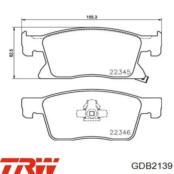 GDB2139 TRW Колодки передние