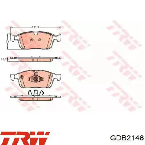 Колодки TRW GDB2146 цена, от 61.19 USD