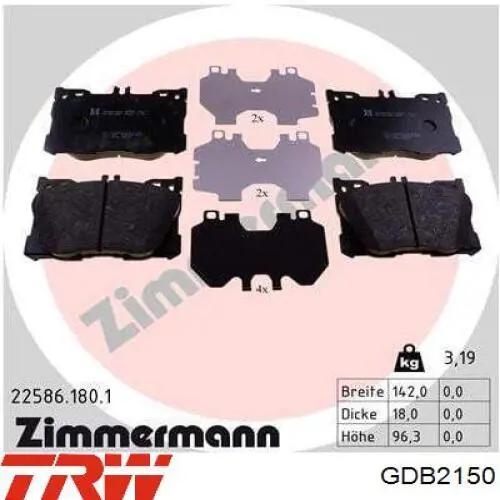 Передние тормозные колодки ADU174241 Blue Print