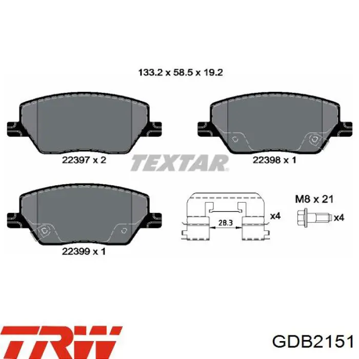 Sapatas do freio dianteiras de disco Fiat/Alfa/Lancia 77367910 preço, a partir de 69,74 USD