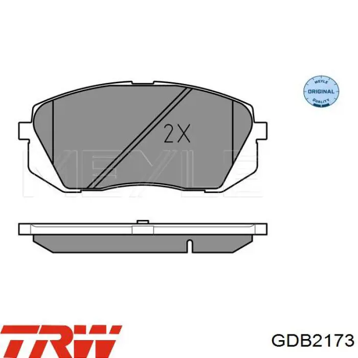 GDB2173 TRW задние тормозные колодки