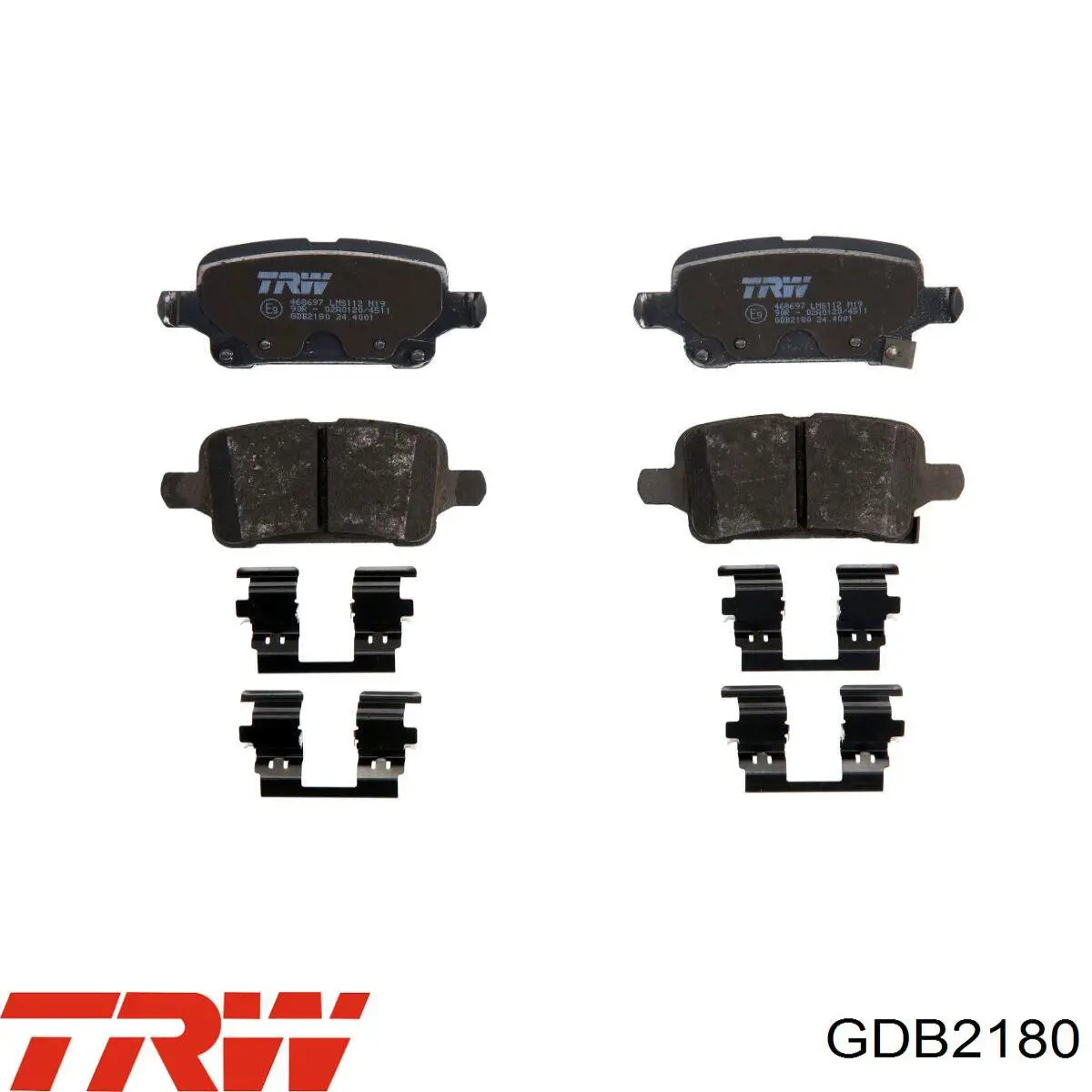 GDB2180 TRW задние тормозные колодки