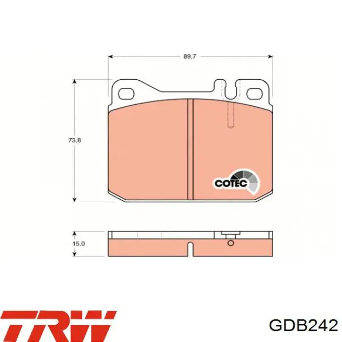 Купить GDB242 TRW Колодки тормозные