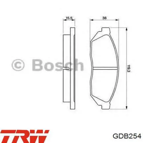 Купить 986494208 Bosch Колодки тормозные