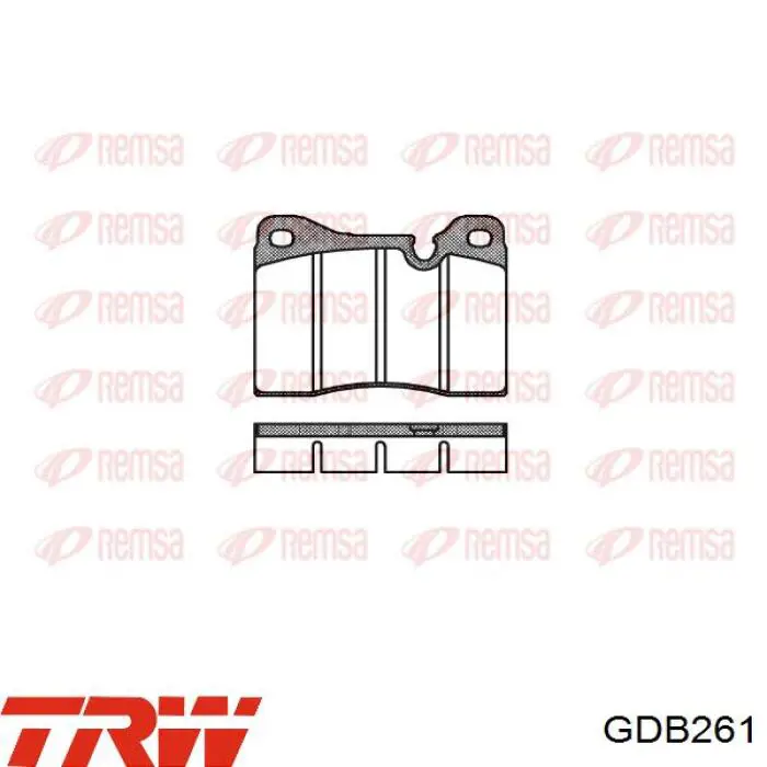 Колодки TRW GDB261 цена, от 11.96 USD