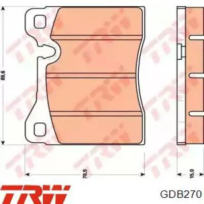 Тормозные колодки TRW GDB270