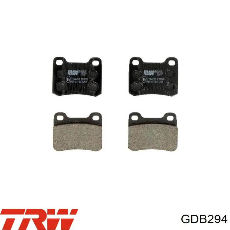 Купить GDB294 TRW Колодки тормозные задние, дисковые