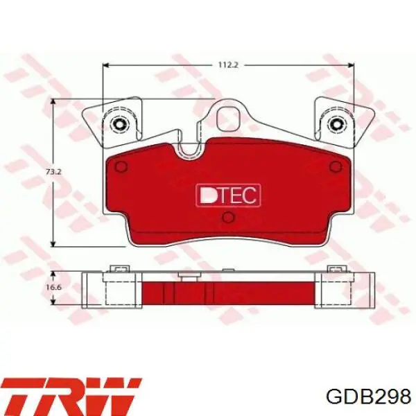 Передние тормозные колодки GDB298 TRW