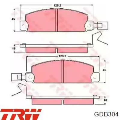 Передние тормозные колодки 379749230A Mazda