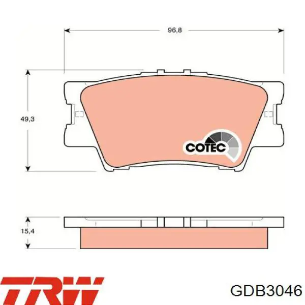Тормозные колодки TRW GDB3046