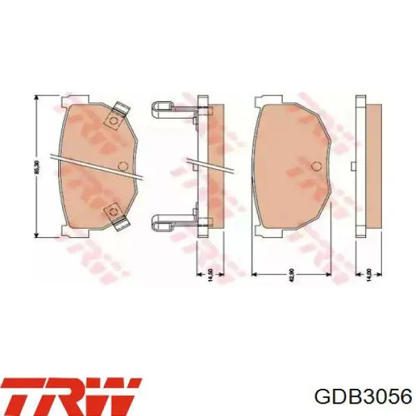 GDB3056 TRW передние тормозные колодки
