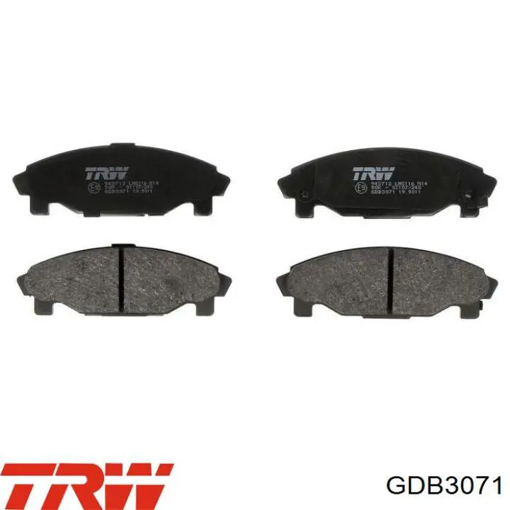 GDB3071 TRW колодки тормозные передние дисковые