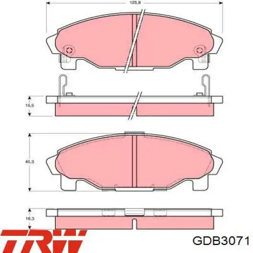 Передние тормозные колодки ADD64220 Blue Print