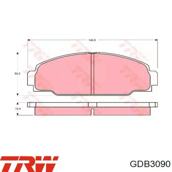 Передние тормозные колодки GDB3090 TRW