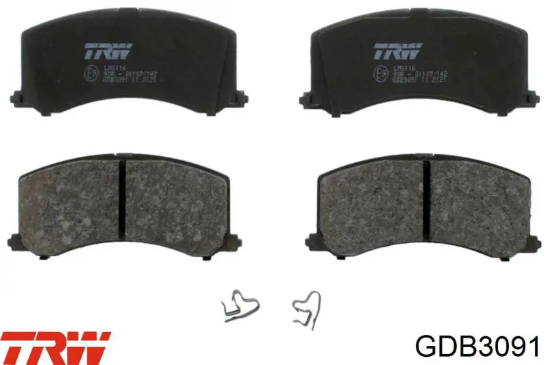 Купить GDB3091 TRW Колодки тормозные