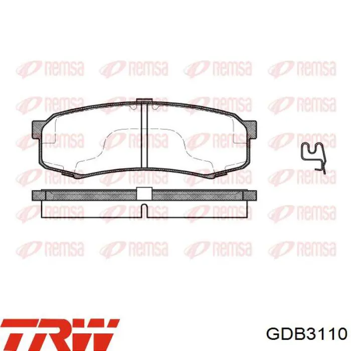 Задние тормозные колодки GDB3110 TRW