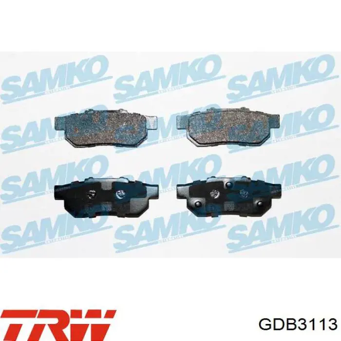 Купить GDB3113 TRW Колодки тормозные задние, дисковые