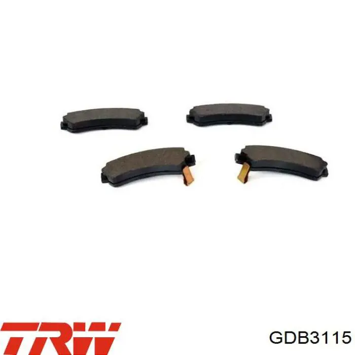 Купить GDB3115 TRW Колодки тормозные задние, дисковые