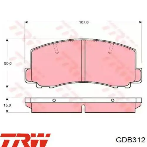 Передние тормозные колодки MB534496 Mitsubishi