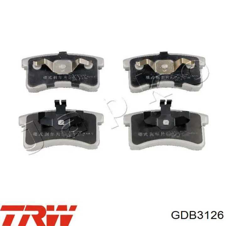 Купить GDB3126 TRW Колодки тормозные
