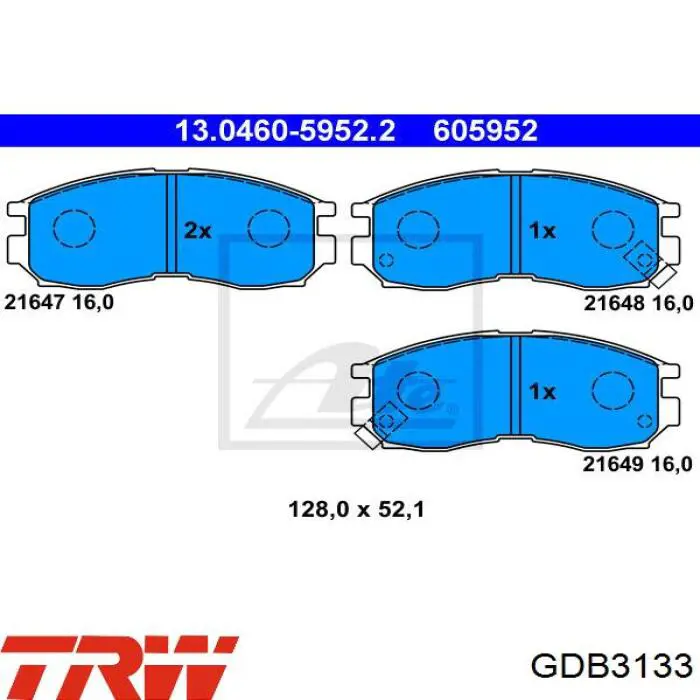 Колодки TRW GDB3133 цена, от 21.11 USD