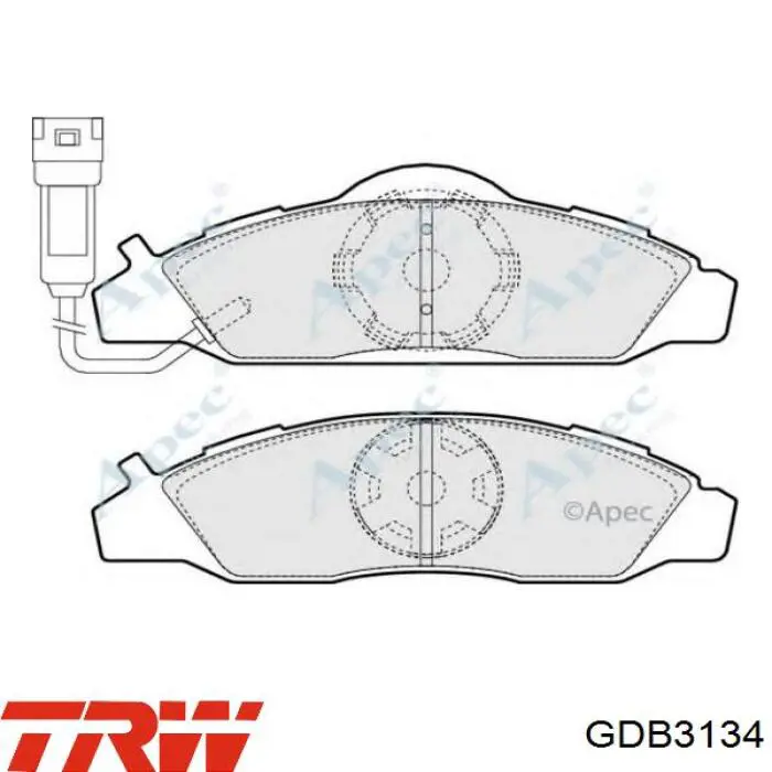 Передние тормозные колодки FDS1348 Ferodo