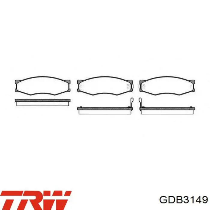 Передние тормозные колодки GDB3149 TRW