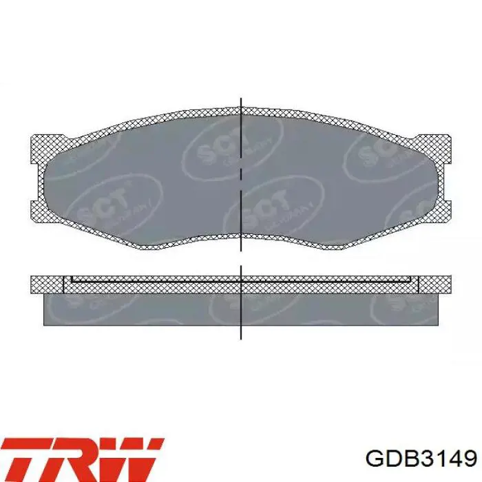 Купить GDB3149 TRW Колодки тормозные