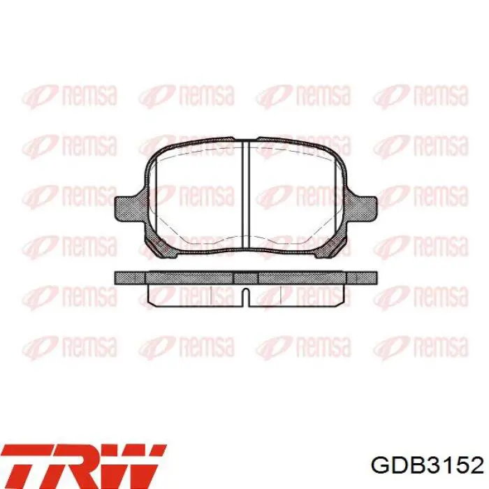 Колодки гальмівні передні, дискові GDB3152 TRW