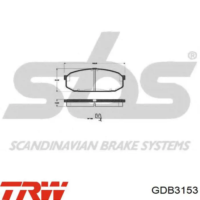 Купить GDB3153 TRW Колодки тормозные