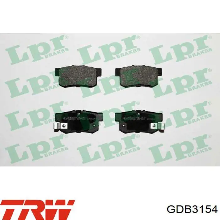 Задние дисковые колодки TRW GDB3154