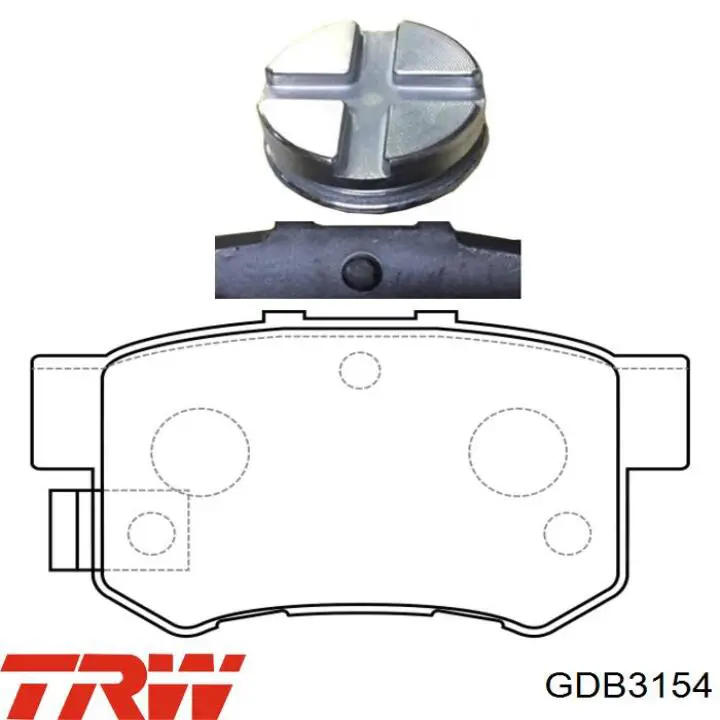 Задние тормозные колодки GDB3154 TRW
