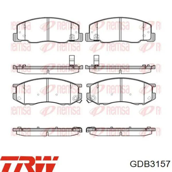 Купить GDB3157 TRW Колодки тормозные
