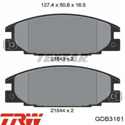 Колодки TRW GDB3161 цена, от 23.89 USD