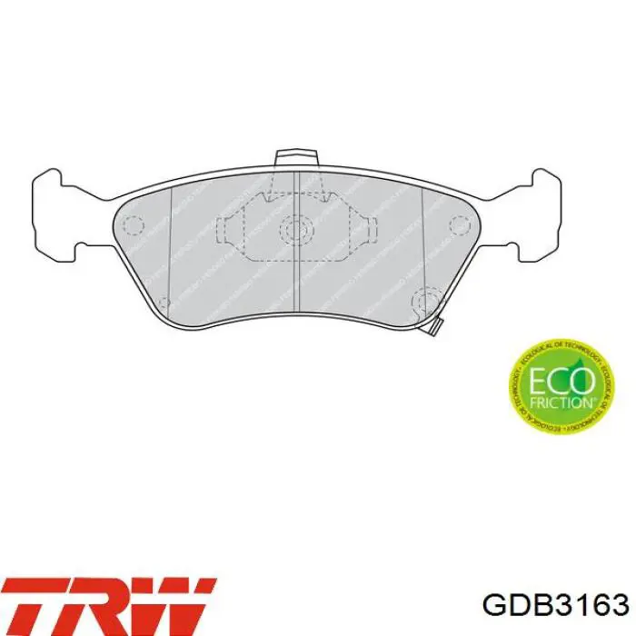 Купить GDB3163 TRW Колодки тормозные