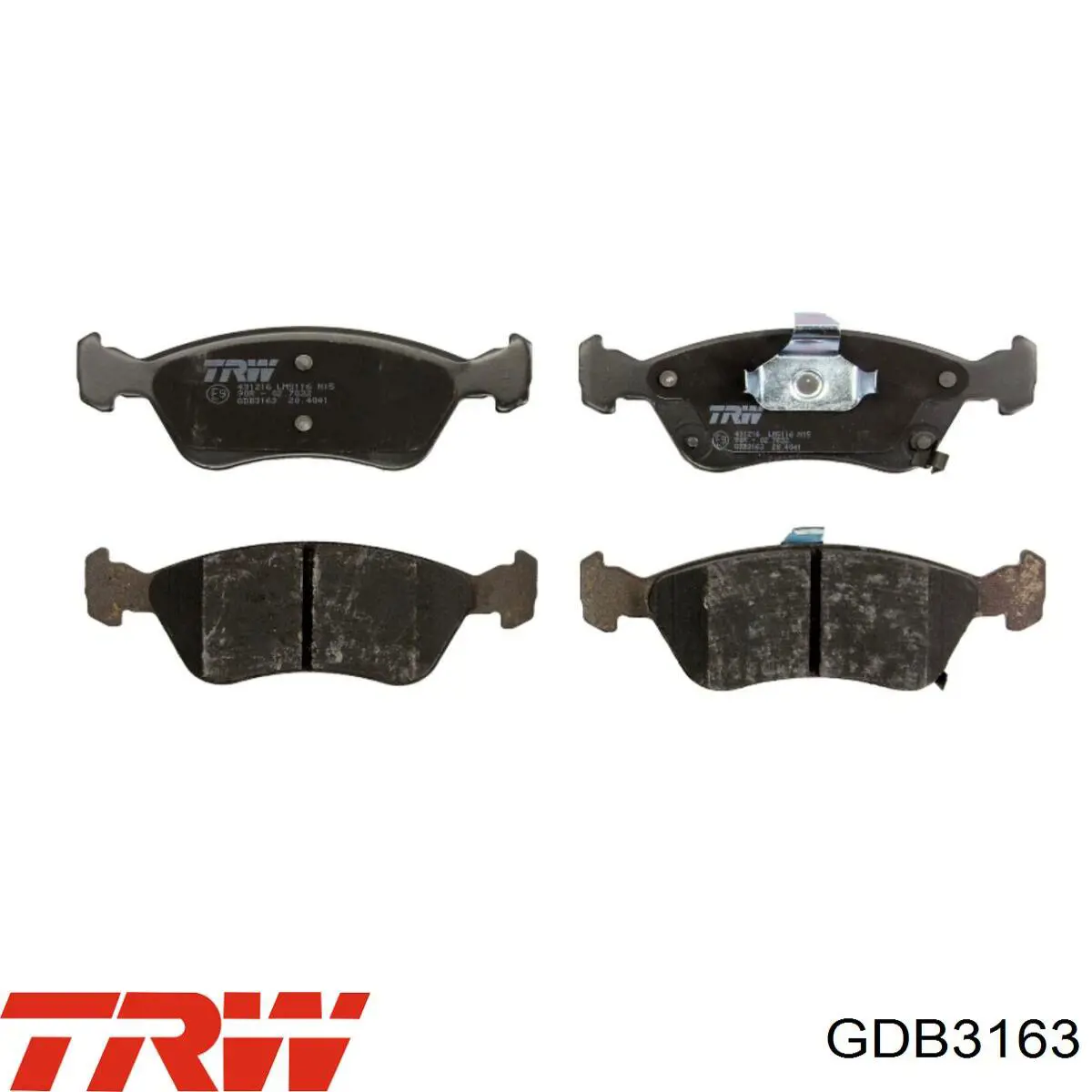 GDB3163 TRW колодки тормозные передние дисковые