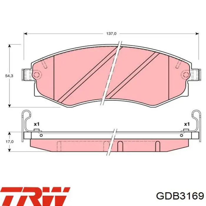GDB3169 TRW колодки тормозные передние дисковые
