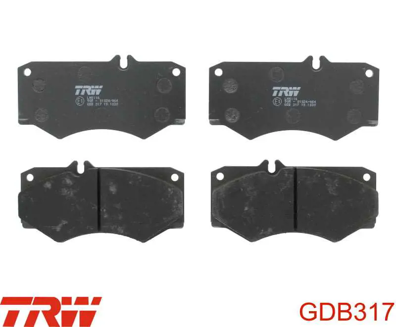 GDB317 TRW колодки тормозные передние дисковые