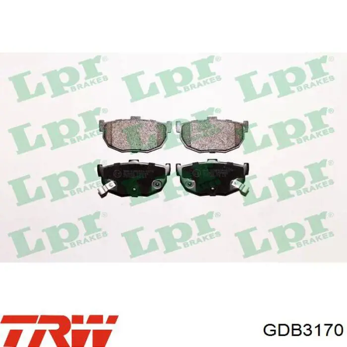Задние тормозные колодки GDB3170 TRW