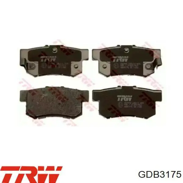 Задние тормозные колодки GDB3175 TRW