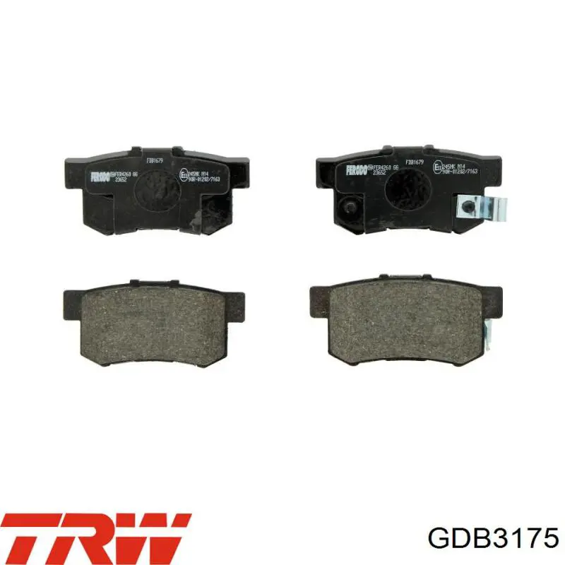Колодки гальмові задні, дискові GDB3175 TRW
