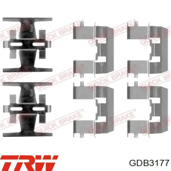 Купить GDB3177 TRW Колодки тормозные